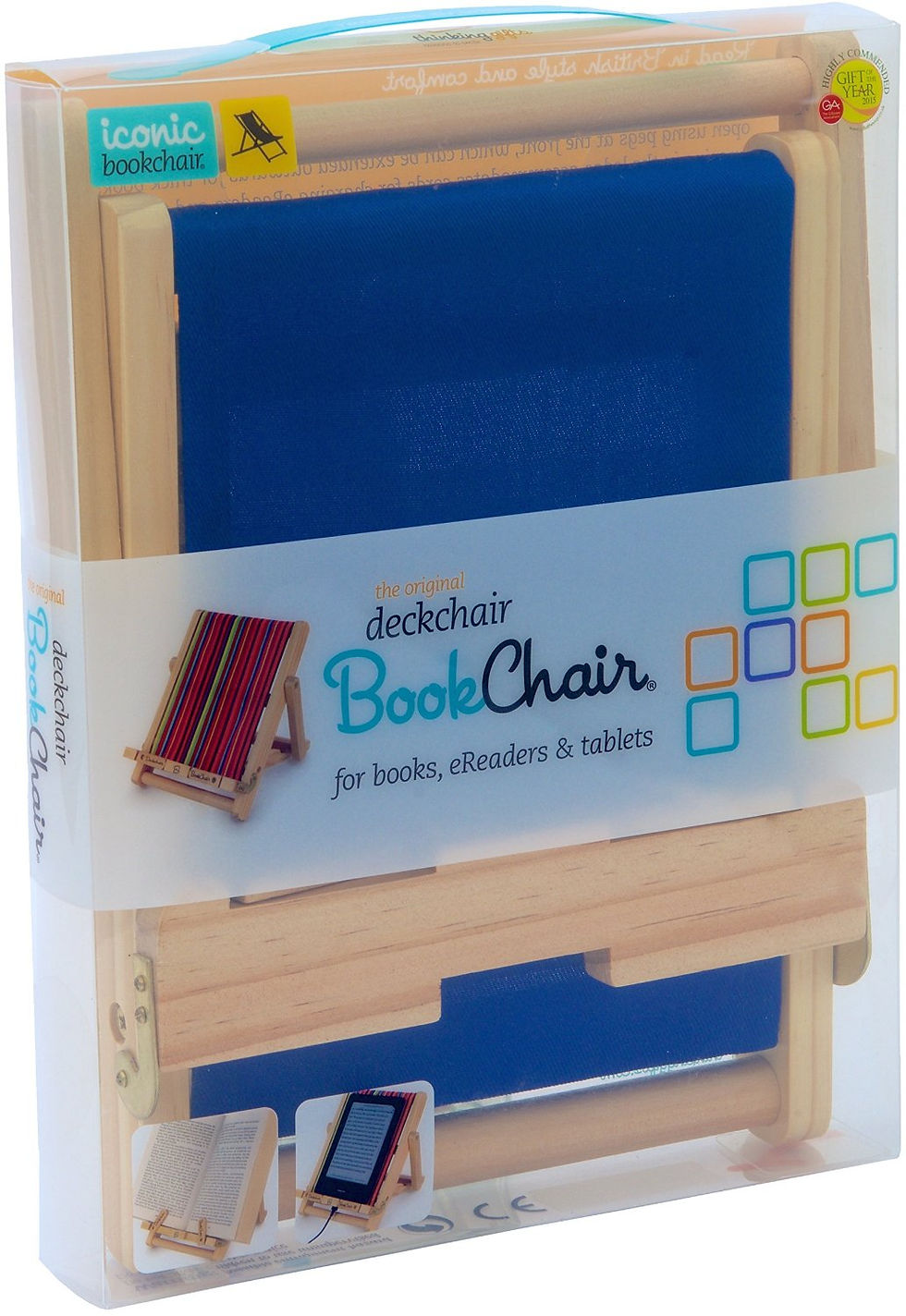 Thumbnail: Stylish Book Stand & iPad or Tablet Holder - Blue
