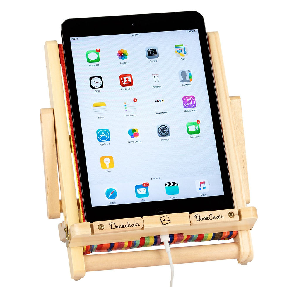 Thumbnail: Stylish Book Stand & iPad or Tablet Holder-Rainbow