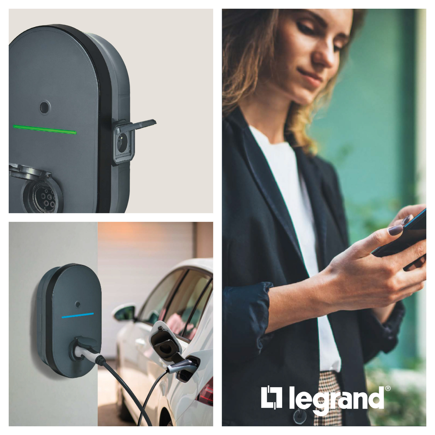 LEGRAND - Borne de recharge Green'up Home monophasée 7,4kW AC - Mode 2 + Mode 3