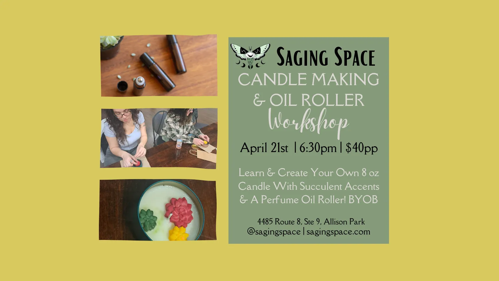 Succulent Candle & Perfume Oil Workshop