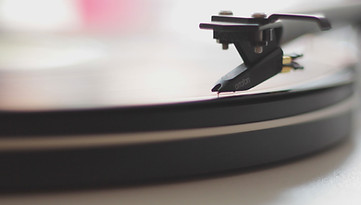 Closeup of Record Player