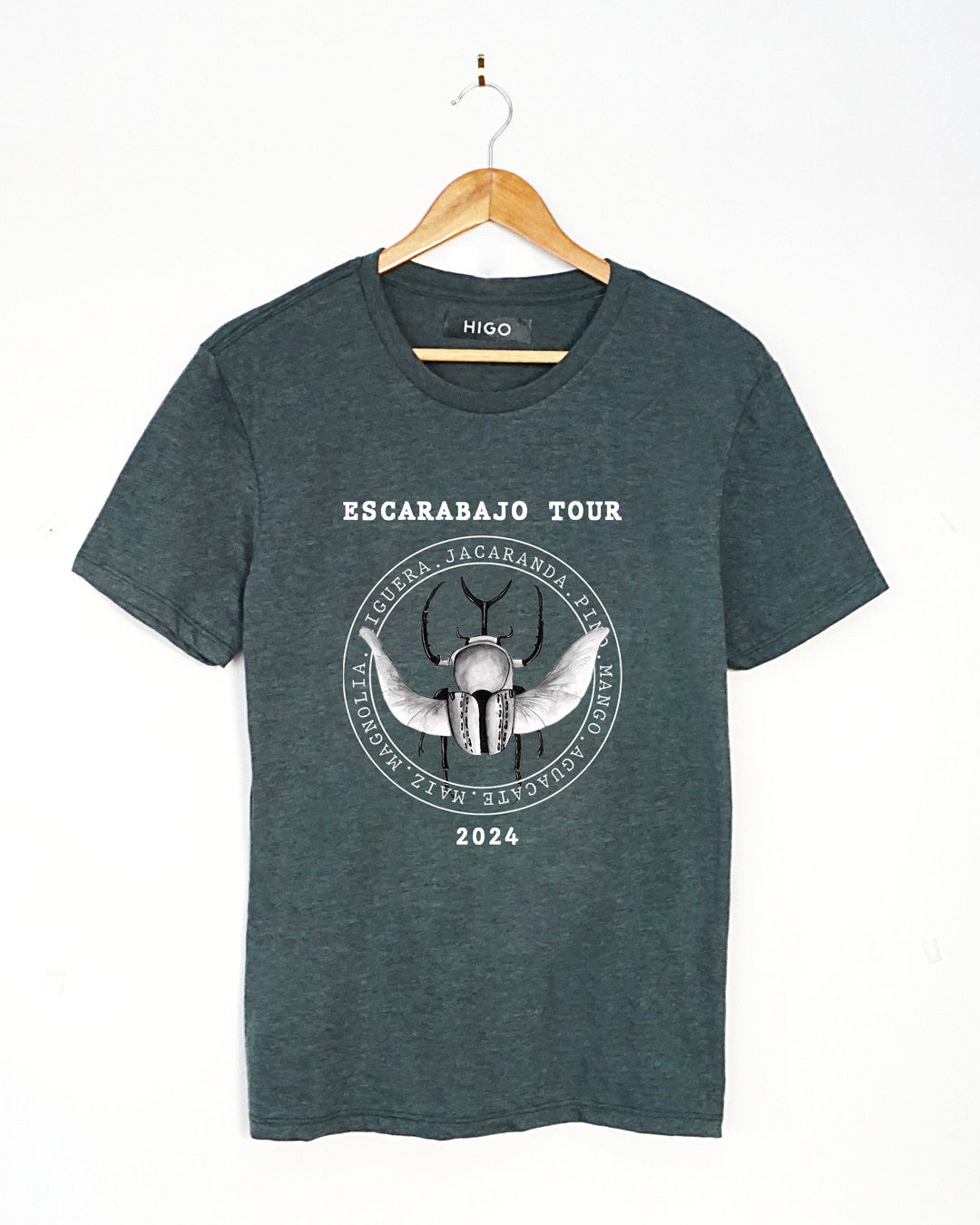 Playera Escarabajo Tour 2024 color botella