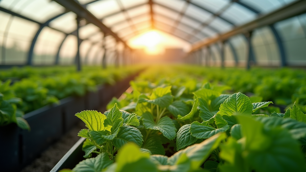 High angle view of a vertical farming setup