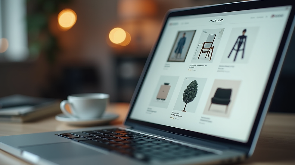 Close-up view of a laptop screen showing a brand style guide