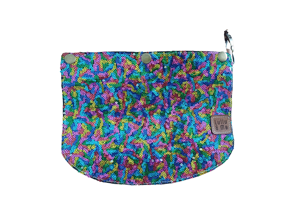 Thumbnail: Lullu Interchangeable Toffee Sequins Rainbow Flap
