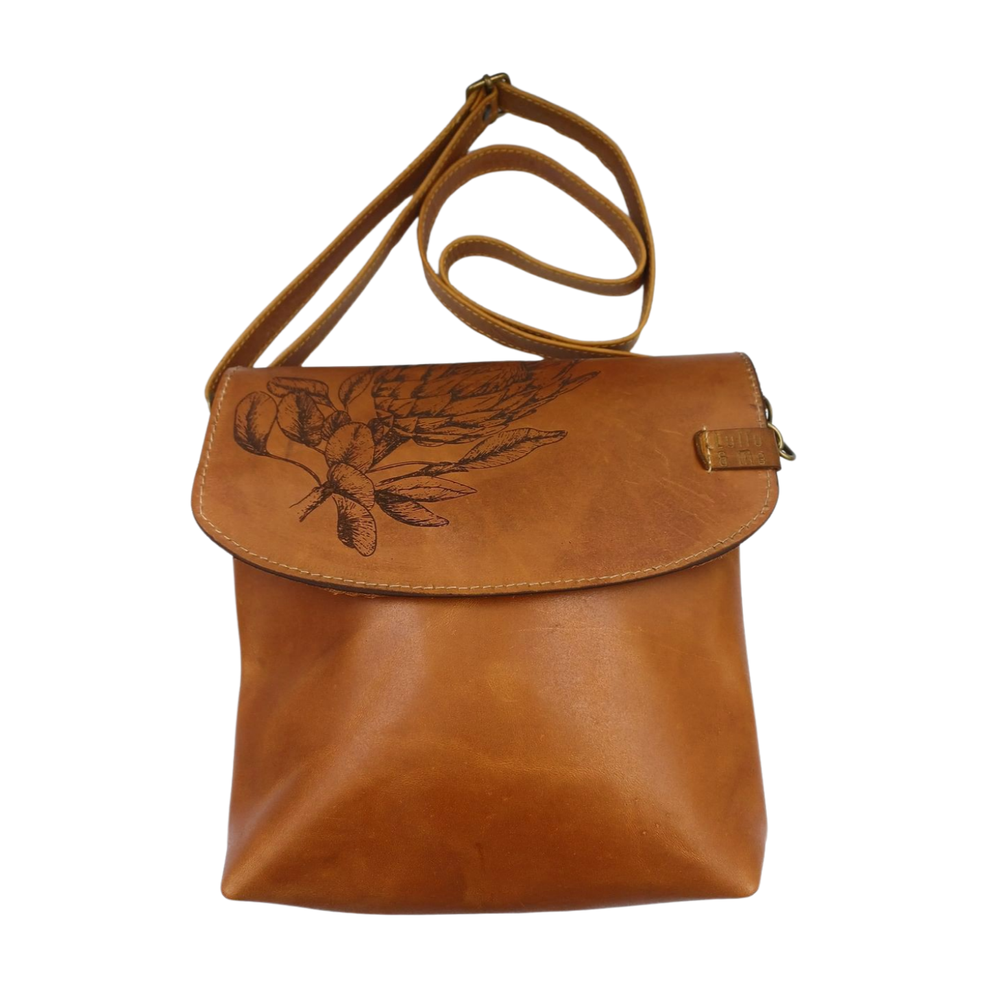 Large Lullu Interchangeable Toffee & Protea Flap