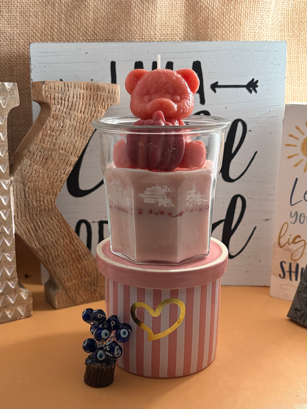 Thumbnail: Teddy In a Glass Candles 18.9 ozs