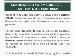 Conquista Sindical Rural - Emolumentos Cartoriais
