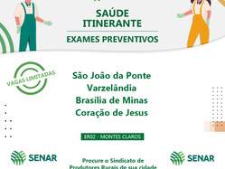 Programa Saúde Itinerante leva exames preventivos a homens e mulheres do campo