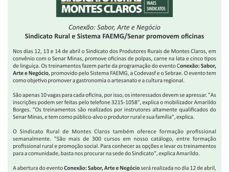 Sindicato promoverá oficinas em abril