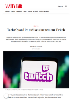 Twitch la nouvelle poule aux œufs d'or des médias Vanity Fair février 2021