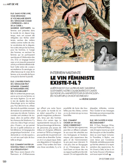 Le vin féministe ELLE 29 octobre 2021