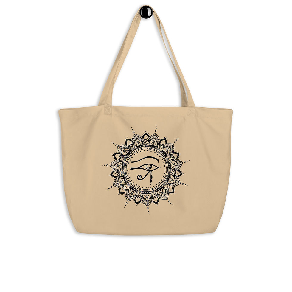 Eye of horus large tote front hanging