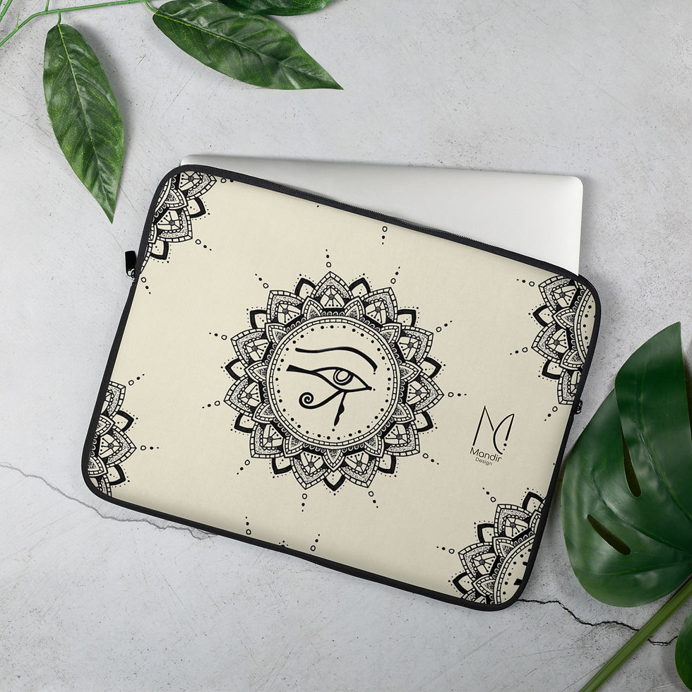 Eye of horus laptop sleeve 15" mockup