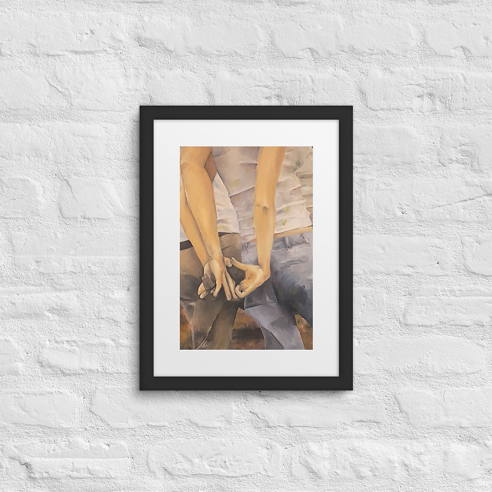 the walk painting black frame small