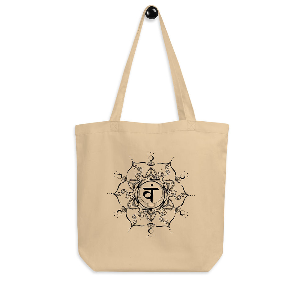 Sacral mandala tote hanging