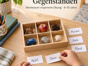 Sprachbox mit Gegenständen: Wortschatzübung für 6–10 Jahre