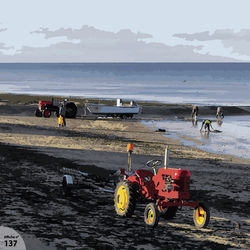 137 - Format 50 x 50 cm - Jour de pêche