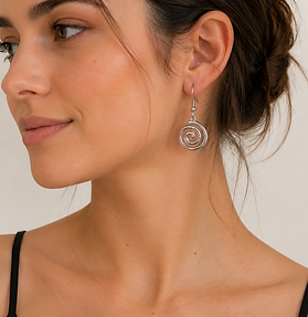 Collection Intemporelle : boucles d'oreilles assemblées en acier inoxydable, élégantes et intemporelles, portées