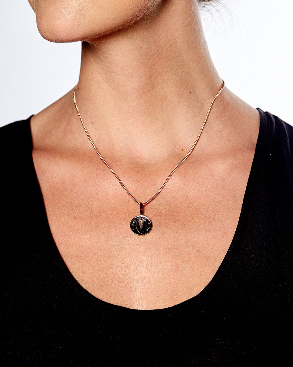 Thumbnail: Irish 5d Coin Charm Rose Gold