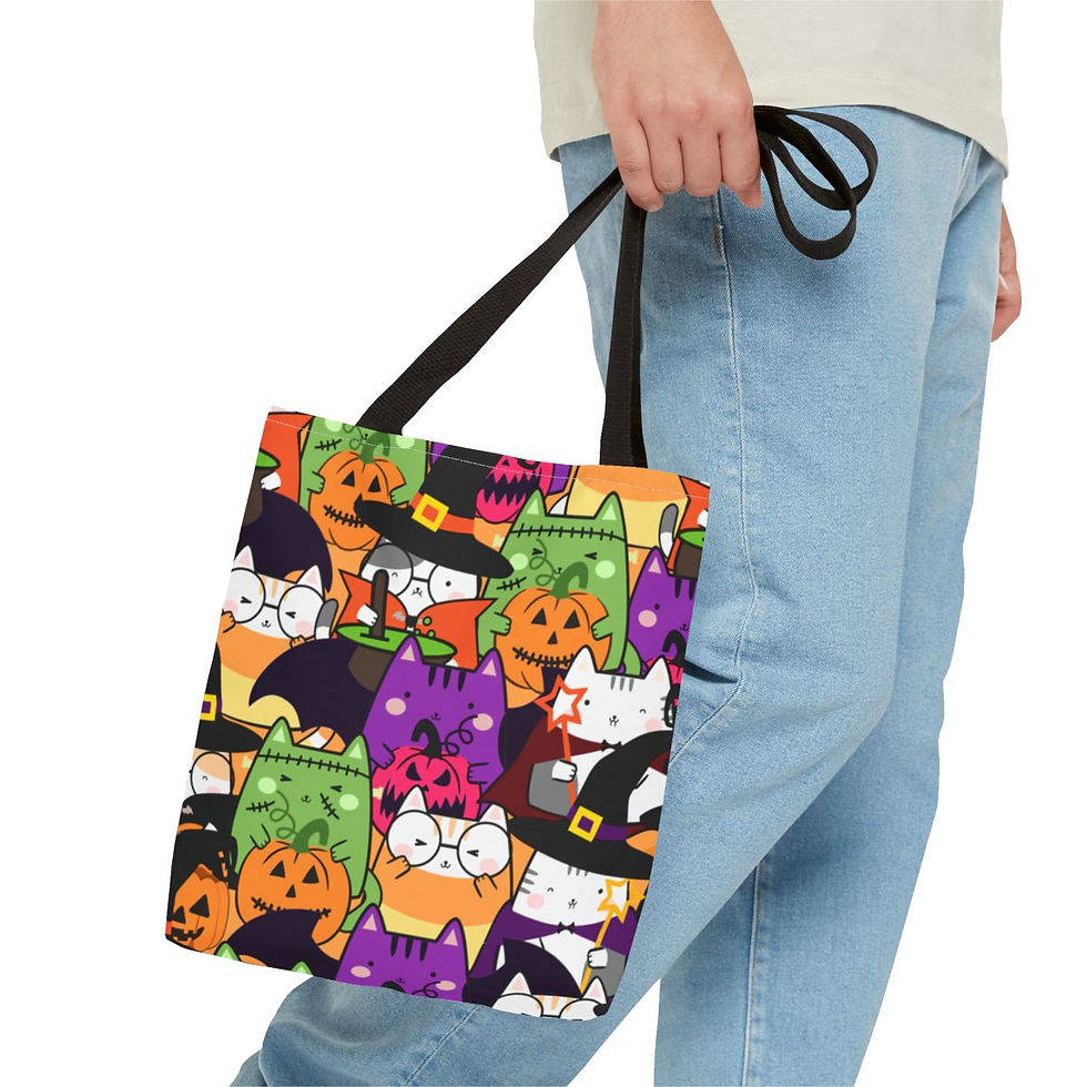 Thumbnail: Halloween Cat Tote Bag