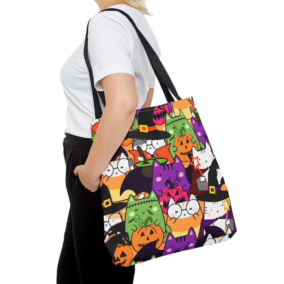 Thumbnail: Halloween Cat Tote Bag