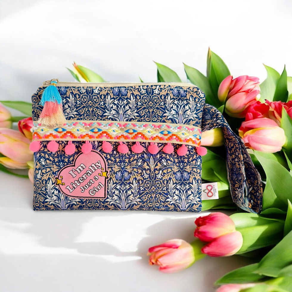 Thumbnail: Soft cotton zipper pouch with handle – ideal for summer beach accessories