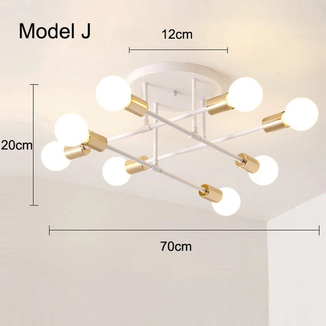 Miniatura: Nordic minimalista pingente de luz lâmpada do teto led lustre adequado para qua