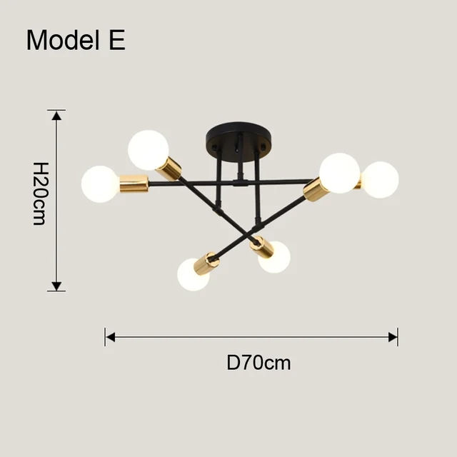 Miniatura: Nordic minimalista pingente de luz lâmpada do teto led lustre adequado para qua