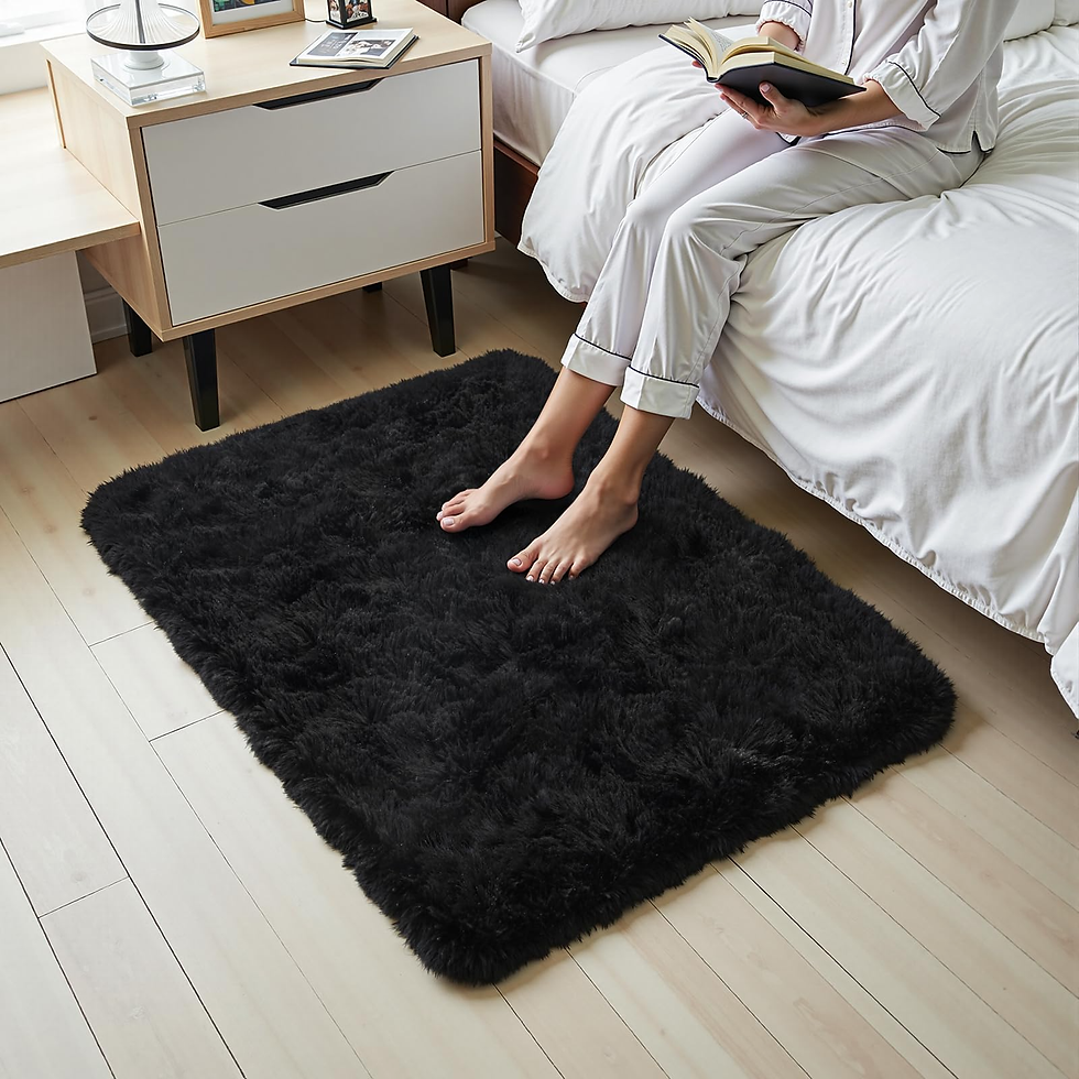 Miniatura: VIKAMA Tie-Dye Plush Carpet Living Room Decoration Soft Fluffy Home Mat Children