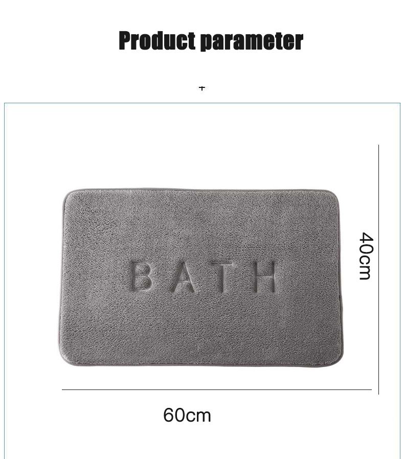 Miniatura: Anti Slip Mat Faux Cashmere Memory Foam Carpet Coral Fleece Super Absorbent Floo
