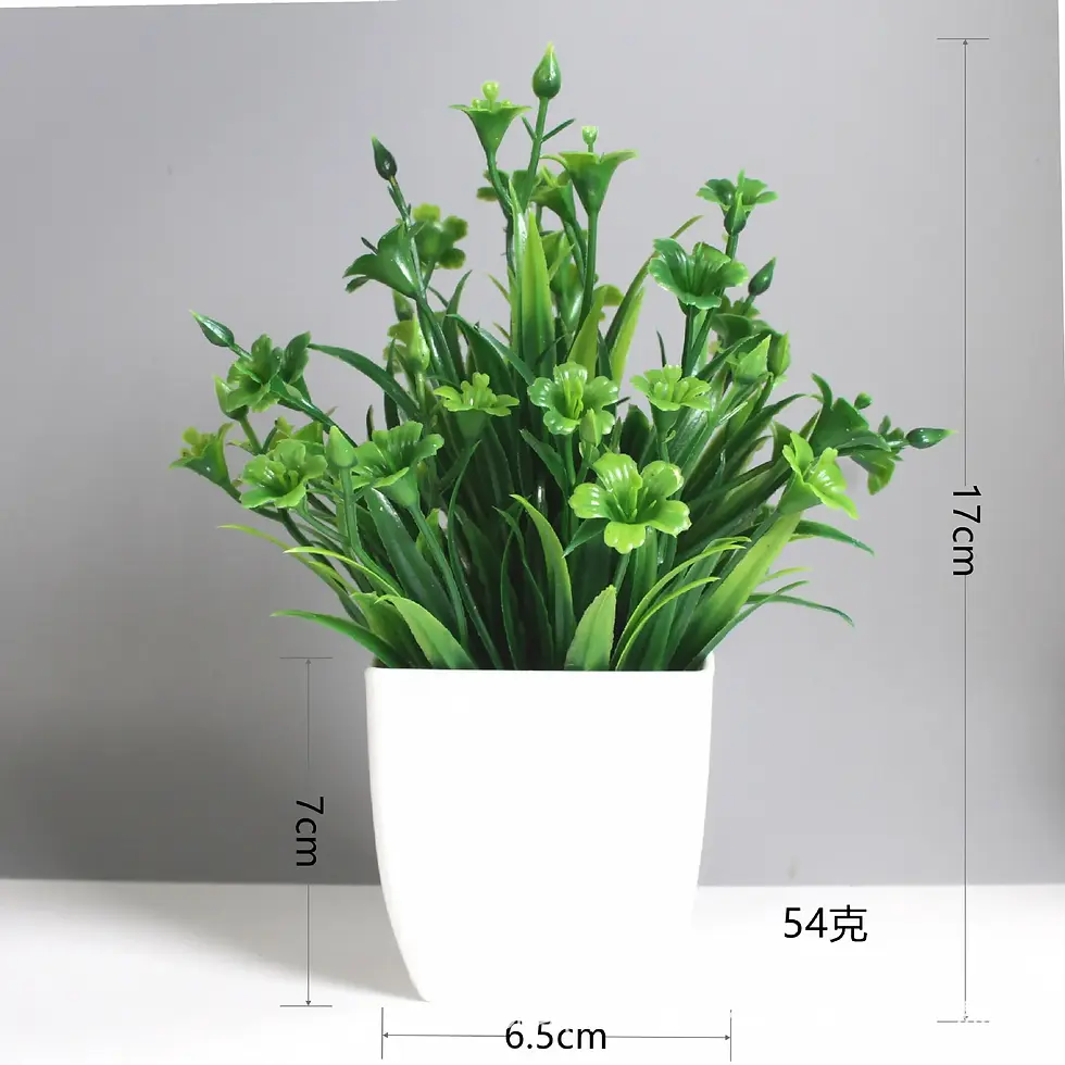 Miniatura: Bonsai artificial verde planta falsa eucalipto flor vaso planta para interior ao