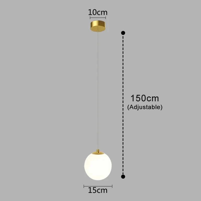 Miniatura: Vidro moderno led luzes pingente nordic sala de estar quarto luminárias ilumina