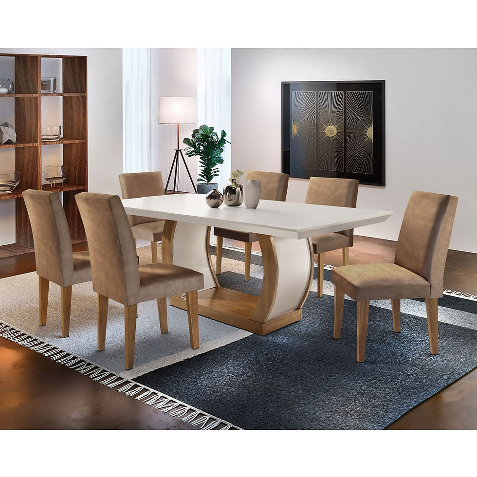 Miniatura: Sala de Jantar Milena 6 cadeiras Grécia Rufato