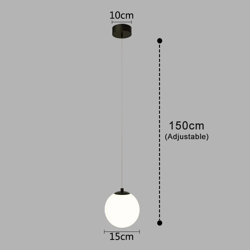 Miniatura: Vidro moderno led luzes pingente nordic sala de estar quarto luminárias ilumina