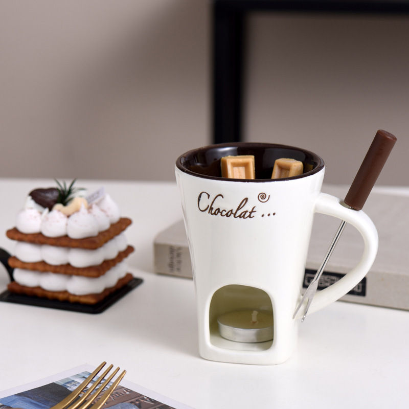 Miniatura: 130ML Sweet Chocolate Fondue Cup,Creative Ceramic Mug for Home Party,Chocolate C