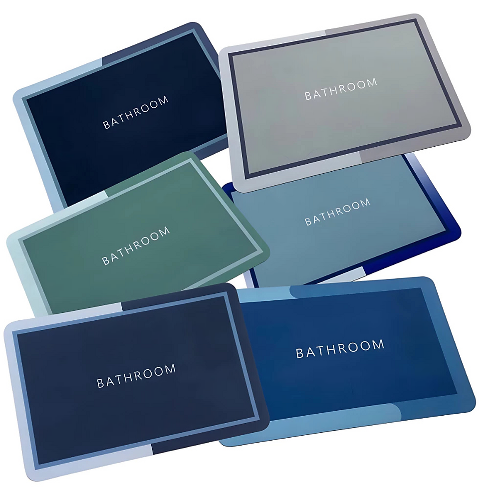 Miniatura: Multifunctional Rectangular Carpet For Bathroom Quick Absorption, Non-slip