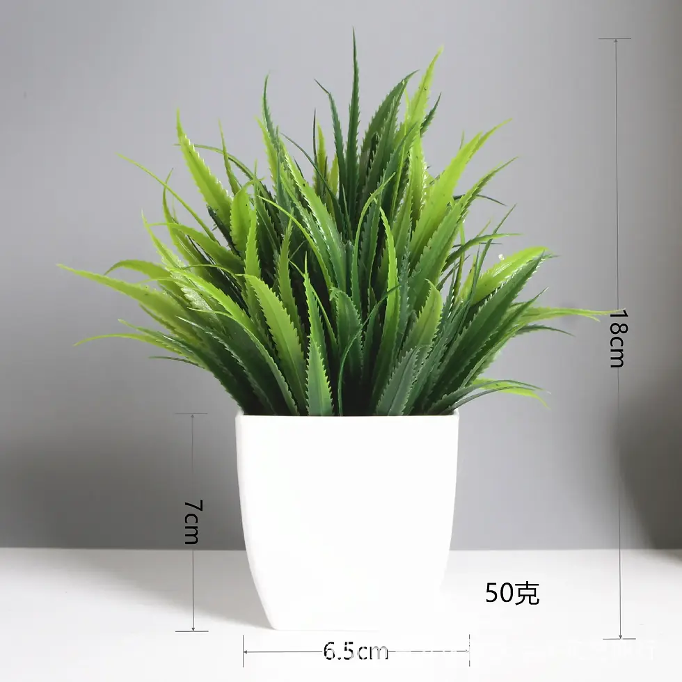 Miniatura: Bonsai artificial verde planta falsa eucalipto flor vaso planta para interior ao