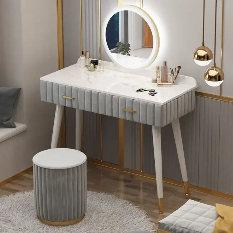Miniatura: Para itens penteadeira espelhos de maquiagem brinquedo europeu luxo penteadeira 