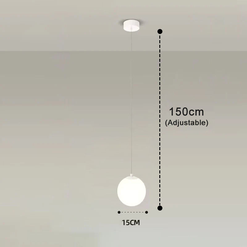 Miniatura: Vidro moderno led luzes pingente nordic sala de estar quarto luminárias ilumina