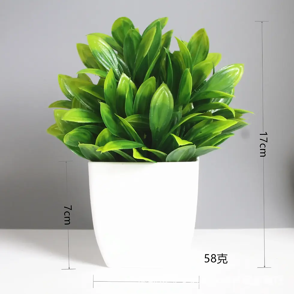 Miniatura: Bonsai artificial verde planta falsa eucalipto flor vaso planta para interior ao