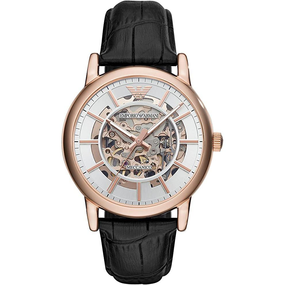 Emporio Armani Ar60007 Men S Skeleton Black Watch