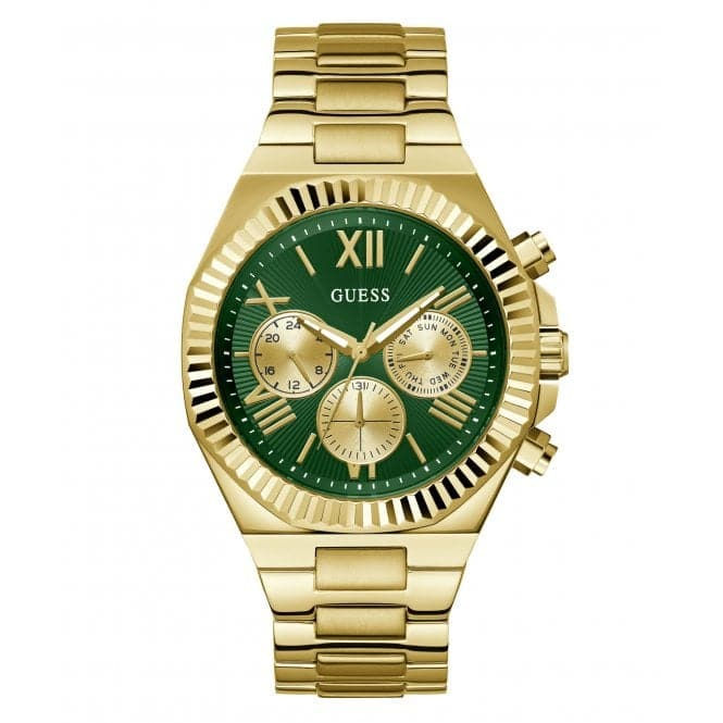 Guess Watches Gents Equity Gold Tone Watch Gw0703g2