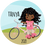 Thumbnail: Girl with Bicycle Personalized Christmas Ornament