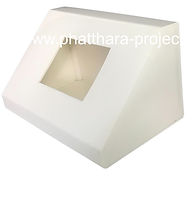 กล่องไฟฟ้าทนกรด-ด่างทำ สำหรับโต๊ะทดลอง ผลิตจาก Polypropylene (PP) ขนาด 9x16x9 cm (กxยxส) 