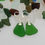 Thumbnail: Green seaglass dangle earrings 