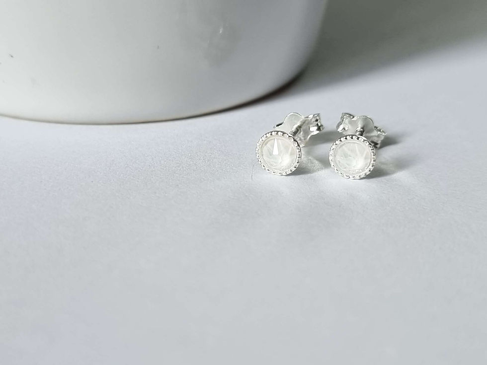 Thumbnail: Neon Dainty 4mm Sterling silver  and crystal studs