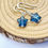 Thumbnail: Blue glass star earrings