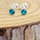 Thumbnail: Sterling silver and crystal dainty stud earrings
