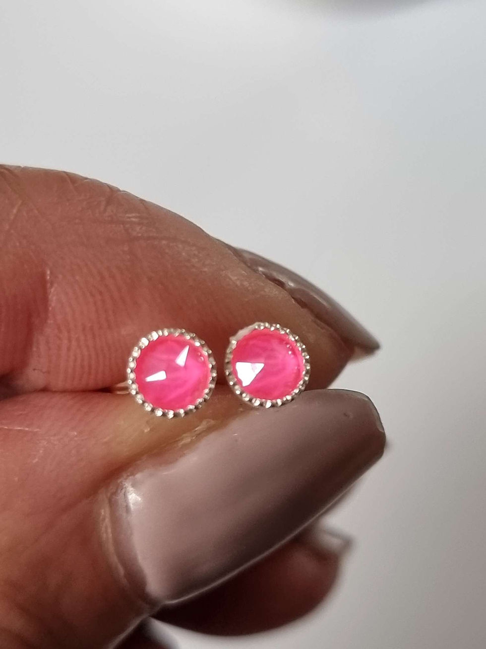 Thumbnail: Neon Dainty 4mm Sterling silver  and crystal studs